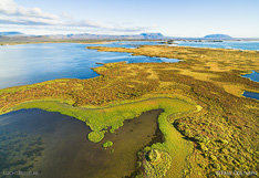 Lake Mývatn in Iceland. Aerial photo captured with a camera drone (Phantom) by Paul Oostveen.