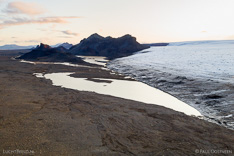 Jarlhettur mountains and the end of Langjökull glacier at Skálpanes in Iceland. Aerial photo captured by drone.