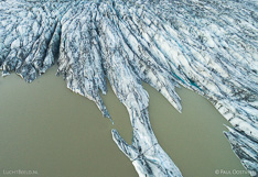 Glacier tongue Skaftafellsjökull in Iceland. Aerial photo captured with a camera drone (Phantom) by Paul Oostveen.